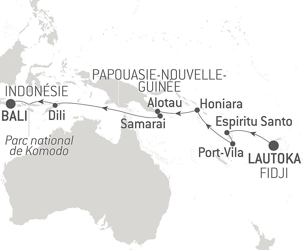 Des îles Fidji à Bali null