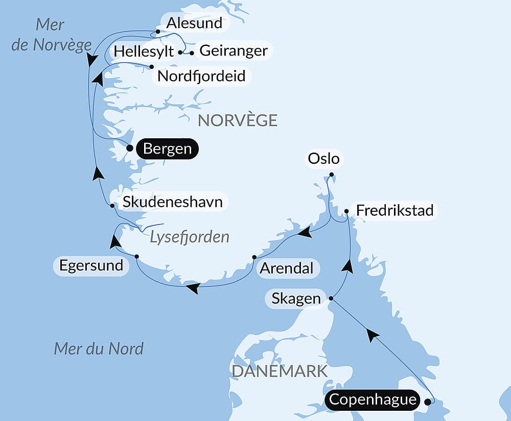 Cités scandinaves et fjords norvégiens