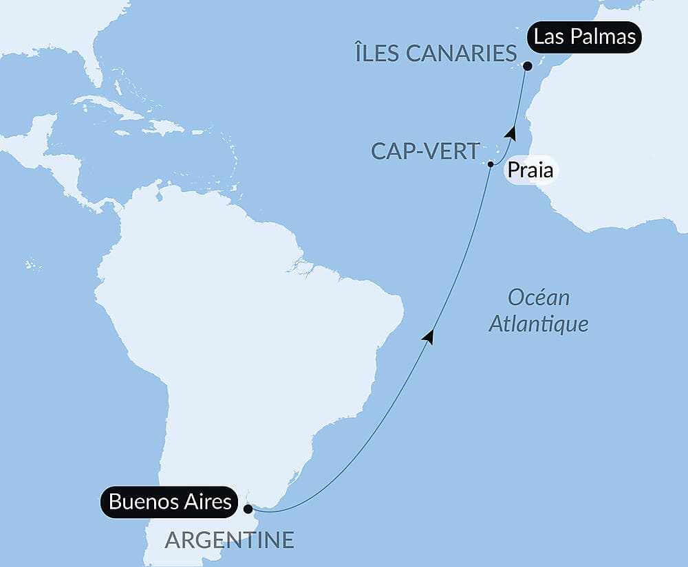 Voyage en Mer : Buenos Aires -  Las Palmas de Gran Canaria
