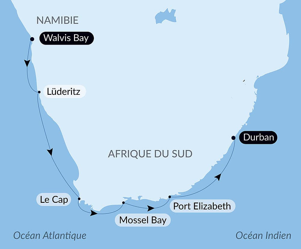 Namibie et Afrique du Sud