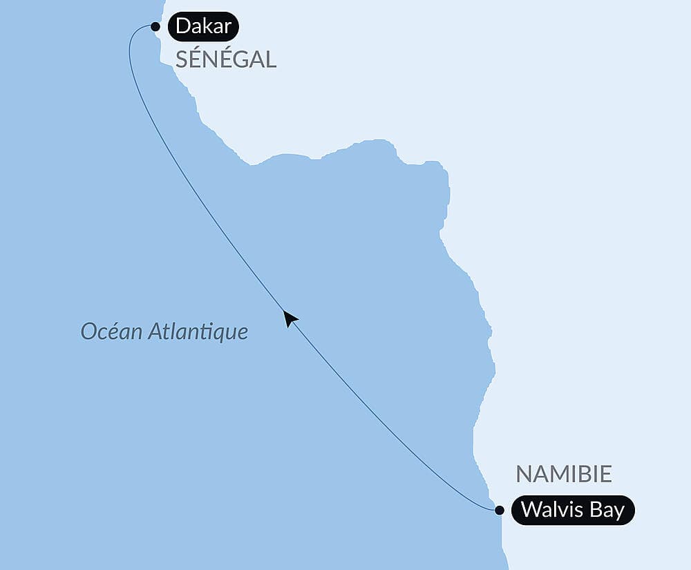 Voyage en Mer : Walvis Bay - Dakar